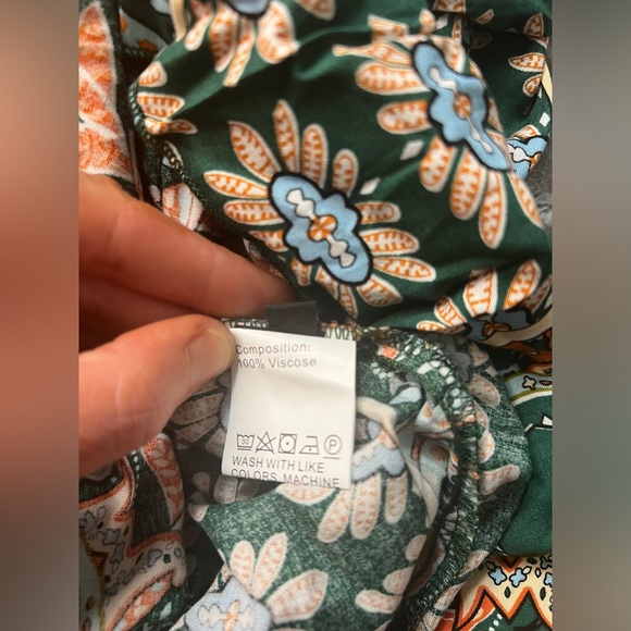 Women's Unbranded Size Large Floral Paisley Printed Tie Neck Mini Dress - Picture 6 of 7